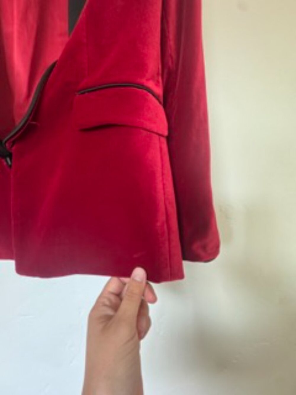 Red Velvet Blazer - Picture 3 of 3